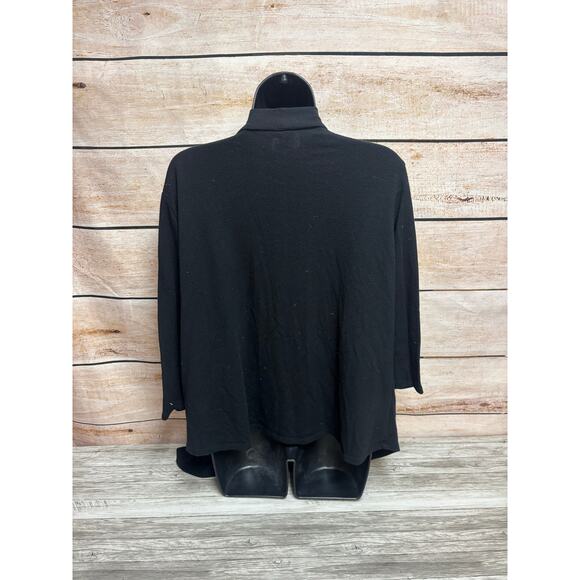 Torrid Cardigan Duster Womens Plus Size 0 Black Long Sleeve Sweater - Picture 4 of 11